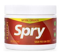 Spry Fresh Chicle Natural con Xilitol Sistema de Defensa Dental sin Aspartamo sin Azúcar sin OGM sin Gluten (Cinnamon, 100 Count - Pack of 1)