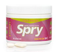 Spry Fresh Chicle Natural con Xilitol Sistema de Defensa Dental sin Aspartamo sin Azúcar sin OGM sin Gluten (Bubble Gum, 100 Count - Pack of 1)