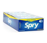 Spry Fresh Chicle Natural con Xilitol Sistema de Defensa Dental sin Aspartamo sin Azúcar sin OGM sin Gluten (Peppermint, 10 Count Blister Cards - Pack of 20)