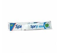 Spry Pasta de Dientes Natural con Xilitol 141 g - Sin Flúor, Suave para Dientes Sensibles, Blanqueadora y Remineralizante, Refresca el Aliento e Hidrata la Boca, Sabor Menta (Pack of 6)