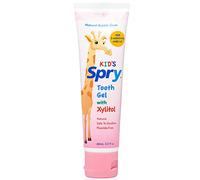Spry Pasta de Dientes Natural con Xilitol para Niños a Partir de 3 Meses - Gel Dental sin Flúor, Sabor Suave, Apoya el Desarrollo de los Dientes en Crecimiento, Bubble Gum 2 Fl Oz (Pack of 1)