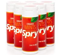 Spry Pastillas de Canela sin Azúcar con Xilitol - Favorecen la salud bucal, aumentan la producción de saliva, combaten el mal aliento, sin OGM y sin gluten, 45 Count (Pack of 6)