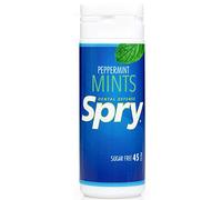 Spry Pastillas de Menta con Xilitol sin Azúcar - Favorecen la salud bucal, aumentan la producción de saliva, combaten el mal aliento, sin OGM y sin gluten, 45 Count (Pack of 1)