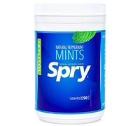 Spry Pastillas de Menta sin Azúcar con Xilitol - Favorecen la salud bucal, aumentan la producción de saliva, combaten el mal aliento, sin OGM y sin gluten, 1200 Count (Pack of 1)