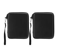 Spryflower 2Pcs EVA Hard Protective Case for 2DS, Portable Storage Bag with Dual Zipper, Shockproof Fallproof Gaming Console Carry Case with Hanging Rope (Negra)