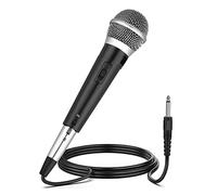 Spryflower YS - 226 Micrófono unidireccional con Cable, micrófono de Bobina móvil dinámico de Mano para DVD KTV, micrófono Vocal Profesional con Filtro Pop de Malla metálica, Respuesta de