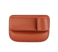 spshi Relleno Hueco Asiento para Daewoo Lanos 1997-2002 T100, Organizador Consola Lateral con Portavasos y Ranura Cable, Caja Cuero PU, Bolsillo Almacenamiento Coche,A-Orange