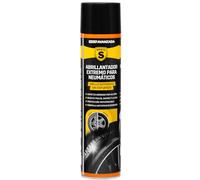 SPSIL Abrillantador Restaurador Neumáticos Coche y Moto, Protección UV Larga Duración, Brillo Intenso y Duradero, Hidratador Gomas, Renovador Color Negro Original, Fórmula Profesional 650ML