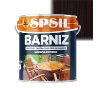 SPSIL Barniz Madera y Pintura para Madera Ebano 2.5L, Lasur Protector con Secado Rápido y Alta Durabilidad, Ideal para Uso Interior y Exterior en Todo Tipo de Superficies de Madera