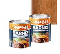 SPSIL Barniz Madera y Pintura para Madera Roble 750ml X 2, Lasur Protector con Secado Rápido y Alta Durabilidad, Ideal para Uso Interior y Exterior en Todo Tipo de Superficies de Madera