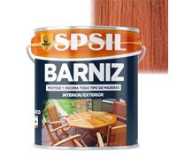 SPSIL Barniz Madera y Pintura para Madera Teka 2.5L, Lasur Protector con Secado Rápido y Alta Durabilidad, Ideal para Uso Interior y Exterior en Todo Tipo de Superficies de Madera