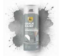 SPSIL Chalk Paint Spray Gris Londres 400ml-Pintura en Spray Ultra Mate a la Tiza,Efecto Retro y Vintage para Muebles de Madera, Metal,Cerámica,Imprimación en Spray