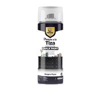 SPSIL Chalk Paint Spray Negro Puro 400ml Pintura en Spray Ultra Mate a la Tiza,Efecto Retro y Vintage para Muebles de Madera, Metal, Cerámica,Imprimación en Spray