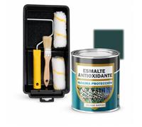 SPSIL Esmalte Antioxidante Verde Carruaje 750ml + Kit Pintura 5 Piezas, Secado Rápido Aplicación Directa Sobre Óxido, Interior Exterior para Metal y Madera