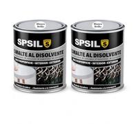 SPSIL Esmalte Sintético al Disolvente Antioxidante Blanco Brillo 750ml X2, Directo sobre Óxido sin Imprimación - Secado Rápido para Madera y Metal - Interior y Exterior - Alto Rendimiento 8m²/L