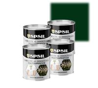 SPSIL Esmalte Sintético al Disolvente Antioxidante Verde Hierba 750ml X4, Directo sobre Óxido sin Imprimación - Secado Rápido para Madera y Metal - Interior y Exterior - Alto Rendimiento 8m²/L
