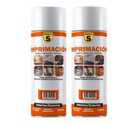 SPSIL Imprimación Universal Spray Blanco 400ml (pack of 2),Imprimante Multisuperficie para Plástico,Cerámica,Metal,Vidrio y Madera,Fijación Intensa,Preparación Profesional para Pintado
