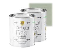 SPSIL Pintura a la Tiza Verde Vintage (750ml X 2) Multiusos Sin Lijado, Secado Rápido Lavable Ecológica, Mate Vintage para Madera Metal Yeso, Interiores Exteriores Bricolaje y Renovación de Muebles