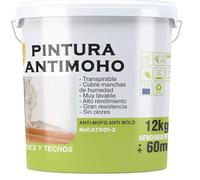 SPSIL Pintura Antimoho Blanco 12 Kg - Previene la aparición de moho - Idel para cocina, baño, garaje - Uso Interior/Exterior - Sin olor desagradable - Secado en 2h