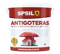 SPSIL Pintura Impermeabilizante Antigoteras Blanco 4 L - Pintura Epoxica para Suelos y Antihumedad para Interiores - Ideal para Terrazas, Azoteas, Fachadas