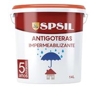 SPSIL Pintura Impermeabilizante Antigoteras Teja Naranja 14 L - Pintura Epoxica para Suelos y Antihumedad para Interiores - Ideal para Terrazas, Azoteas, Fachadas