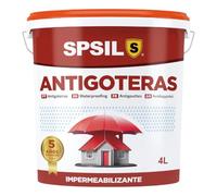 SPSIL Pintura Impermeabilizante Antigoteras Teja Naranja 4 L - Pintura Epoxica para Suelos y Antihumedad para Interiores - Ideal para Terrazas, Azoteas, Fachadas