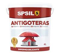 SPSIL Pintura Impermeabilizante Antigoteras Transparente 4 L - Pintura Epoxica para Suelos y Antihumedad para Interiores - Ideal para Terrazas, Azoteas, Fachadas