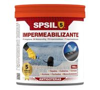 SPSIL Pintura Impermeabilizante Rojo Teja 750 ml-Revestimiento Antifiltraciones y Antihumedad para Tejados, Cubiertas, Terrazas y Fachadas-Secado Rápido 1-2 h-Protección Impermeable hasta 5 Años