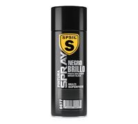SPSIL Pintura Spray Brillante Negro Brillo(pack of 1) 400ml, Metal Secado RápidoPintura Profesional Interior Exterior, Aplicación Fácil en Madera Plástico, DIY Decoración Muebles Automóviles