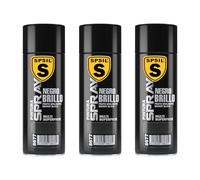 SPSIL Pintura Spray Brillante Negro Brillo(pack of 3) 200ml, Metal Secado RápidoPintura Profesional Interior Exterior, Aplicación Fácil en Madera Plástico, DIY Decoración Muebles Automóviles