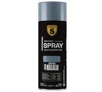 SPSIL Pintura Spray Gris Medio Brillo 400ml - Spray para uso Profesional y Doméstico en múltiples superficies - Alta Adherencia y Cobertura - Secado Rápido