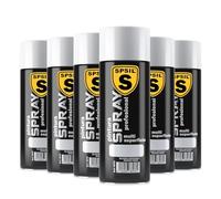 SPSIL Pintura Spray Mate Blanco Satinado(pack of 6) 400ml, Secado Rápido Profesional, Aplicación Fácil en Metal Madera Plástico, Interior Exterior Ideal DIY Decoración Muebles Automóviles