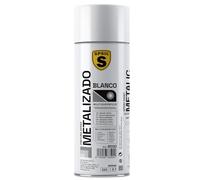 SPSIL Pintura Spray Metalizado Blanco 400ml - Spray para uso Profesional y Doméstico en múltiples superficies - Color Vibrantey Asombrosos - Secado Rápido