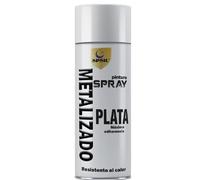 SPSIL Pintura Spray Metalizado Plata 400ml - Spray para uso Profesional y Doméstico en múltiples superficies - Color Vibrantey Asombrosos - Secado Rápido