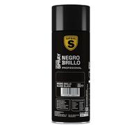 SPSIL Pintura Spray Negro Brillo 200ml - Spray para uso Profesional y Doméstico en múltiples superficies - Alta Adherencia y Cobertura - Secado Rápido