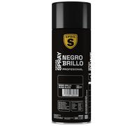 SPSIL Pintura Spray Negro Brillo 400ml - Spray para uso Profesional y Doméstico en múltiples superficies - Alta Adherencia y Cobertura - Secado Rápido