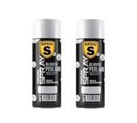 SPSIL Pintura Spray para Metal 400ml(pack of 2),Secado Rápido Blanco Perlado,Pintura Profesional Interior Exterior, Aplicación Fácil en Madera Plástico,DIY Decoración Muebles Automóviles