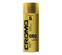 SPSIL Pintura Spray para Metal, Secado Rápido Cromo Oro(pack of 1) 400ml, Pintura Profesional Interior Exterior, Aplicación Fácil en Madera Plástico,DIY Decoración Muebles Automóviles