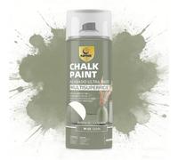 SPSIL Pro Chalk Paint Spray Oliva 400ml-Pintura en Spray Ultra Mate a la Tiza,Efecto Retro y Vintage para Muebles de Madera, Metal,Cerámica,Imprimación en Spray