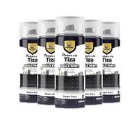 SPSIL Pro Chalk Paint Spray-Pintura en Spray Ultra Mate a la Tiza,Efecto Retro y Vintage para Muebles de Madera, Metal, Cerámica,Imprimación en Spray -Colores Negro Puro (5 Pcs) 400ml