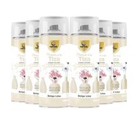SPSIL Pro Chalk Paint Spray-Pintura en Spray Ultra Mate a la Tiza,Efecto Retro y Vintage para Muebles de Madera, Metal, Cerámica,Imprimación en Spray -Colores Beige Lino (6 Pcs) 400ml