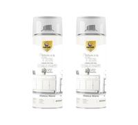 SPSIL Pro Chalk Paint Spray-Pintura en Spray Ultra Mate a la Tiza,Efecto Retro y Vintage para Muebles de Madera, Metal, Cerámica,Imprimación en Spray -Colores Blanco Nieve (2 Pcs) 400ml