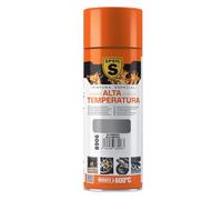 SPSIL Spray Alta Temperatura color Aluminio 400 ml - Resistencia hasta 600ºC - Ideal para Chimenea, Radiadores, Parrillas - Secado Rápido (Aluminio)