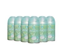 SPSIL Spray Ambientador para Casa y Baño Frescor anti tabaco 250mlX6 - Fragancia Larga Duración 60 Días,Elimina Malos Olores,con Extractos Naturales,para Difusor Automático o Uso Manual