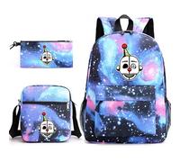 SPSMOKH Five Nights Mochila de tres juegos FNAF bolsa de lona anime dibujos animados bolsa de hombro estudiante mochila escolar regalo de cumpleaños niños niñas, Star Blue Joker, 40*30*16CM
