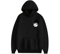 SPSMOKH JJK Gojo and Geto - Sudadera con capucha para cosplay Fushiguro Megumi/Sukuna/Itadori Yuji, casual, a la moda, con estampado de anime, manga larga, color negro (tipo 7, L)