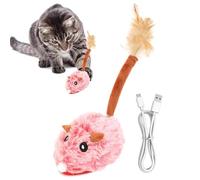 SPSMOKH Ratones interactivos de juguete para gatos en movimiento para gatos de interior, ratón falso de felpa suave, recargable por USB, para caza de gatos, regalo perfecto de cumpleaños de vacaciones