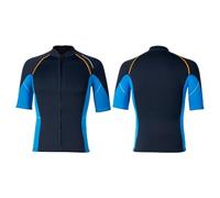 SPSMOKH Traje de neopreno para hombre, de 1,5 mm, manga corta, camiseta de protección contra erupciones, traje de baño profesional (azul marino, XL)