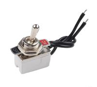 SPST para interruptor basculante de palanca 6A 125V AC precableado 12mm plástico recorte para panel de control eléctrico industrial (1PCS)