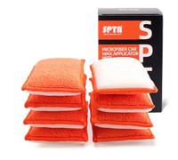 SPTA Almohadillas aplicadoras de Cera para Coche, 8 Piezas de Esponja de Limpieza de Microfibra para Coche, Esponja de fregado Interior de Cuero for Coche, Herramientas de Limpieza Interior de Coche